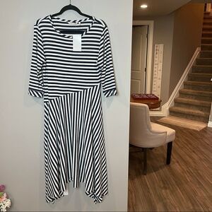 Soft Surroundings L Striped Dress NWT